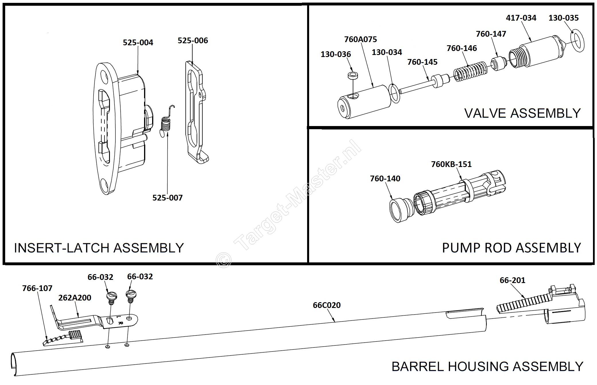 30011, Parts Drawing B, Crosman Torrent SX 30011